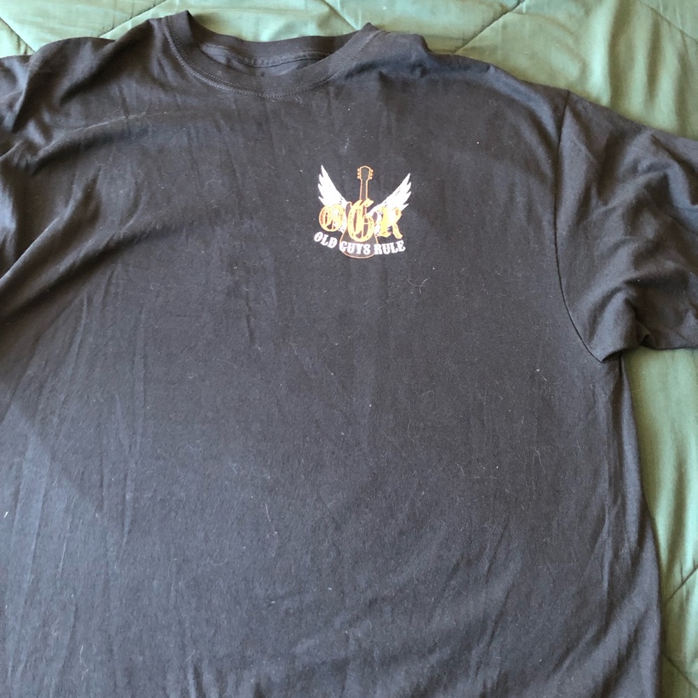 Kohl's Black Short-Sleeve Tee with Winged Guitar Graphic